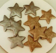 soft silver & gold gingerbread stars